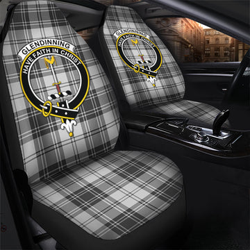 Glendinning Tartan Car Seat Cover with Family Crest