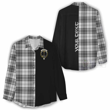 Glendinning Tartan Women's Casual Shirt with Family Crest and Half Of Me Style