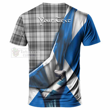 Glendinning Tartan T-Shirt with Family Crest Scotland Patriotic Style - Tartan Vibes Clothing