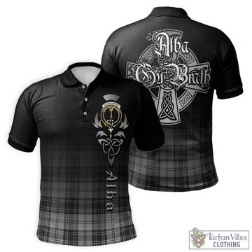 Glendinning Tartan Polo Shirt Featuring Alba Gu Brath Family Crest Celtic Inspired