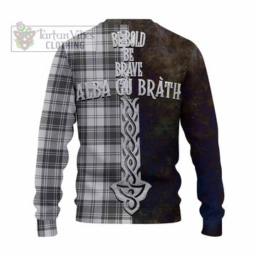 Glendinning Tartan Family Crest Knitted Sweater Alba Gu Brath Be Brave Lion Ancient Style - Tartan Vibes Clothing