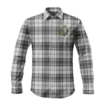 Glendinning Tartan Long Sleeve Button Up Shirt with Family Crest
