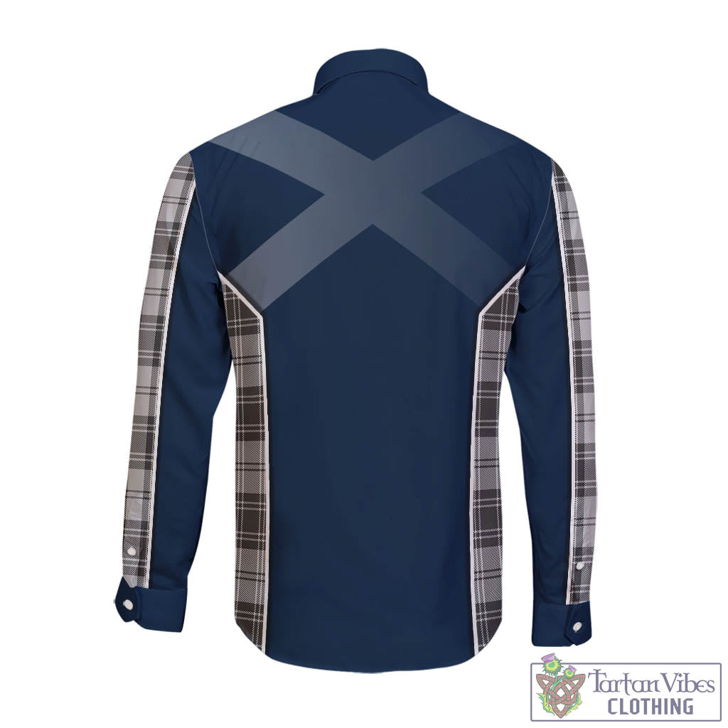 Tartan Vibes Clothing Glendinning Tartan Long Sleeve Button Up Shirt with Family Crest and Lion Rampant Vibes Sport Style