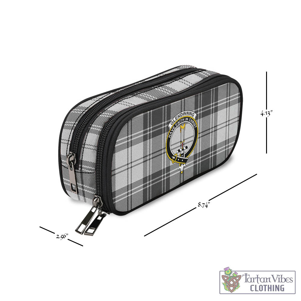 Tartan Vibes Clothing Glendinning Tartan Pen and Pencil Case with Family Crest