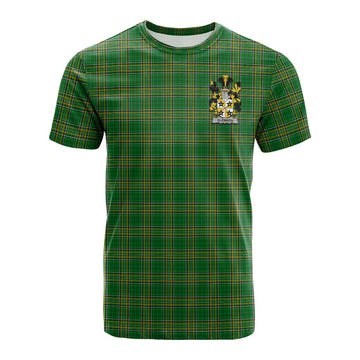 Glennon Irish Clan Tartan Cotton T-shirt with Coat of Arms