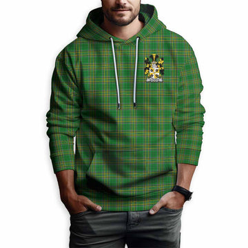 Glennon Irish Clan Tartan Hoodie with Coat of Arms