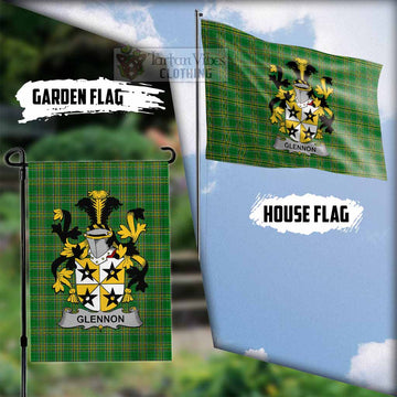 Glennon Irish Clan Flag with Coat of Arms