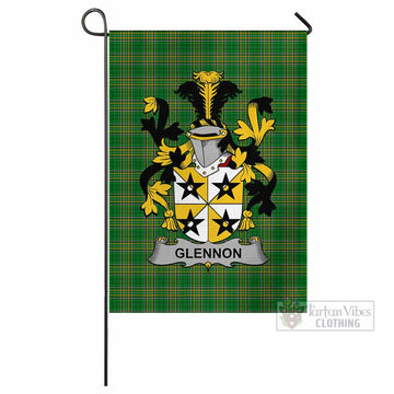 Glennon Irish Clan Flag with Coat of Arms