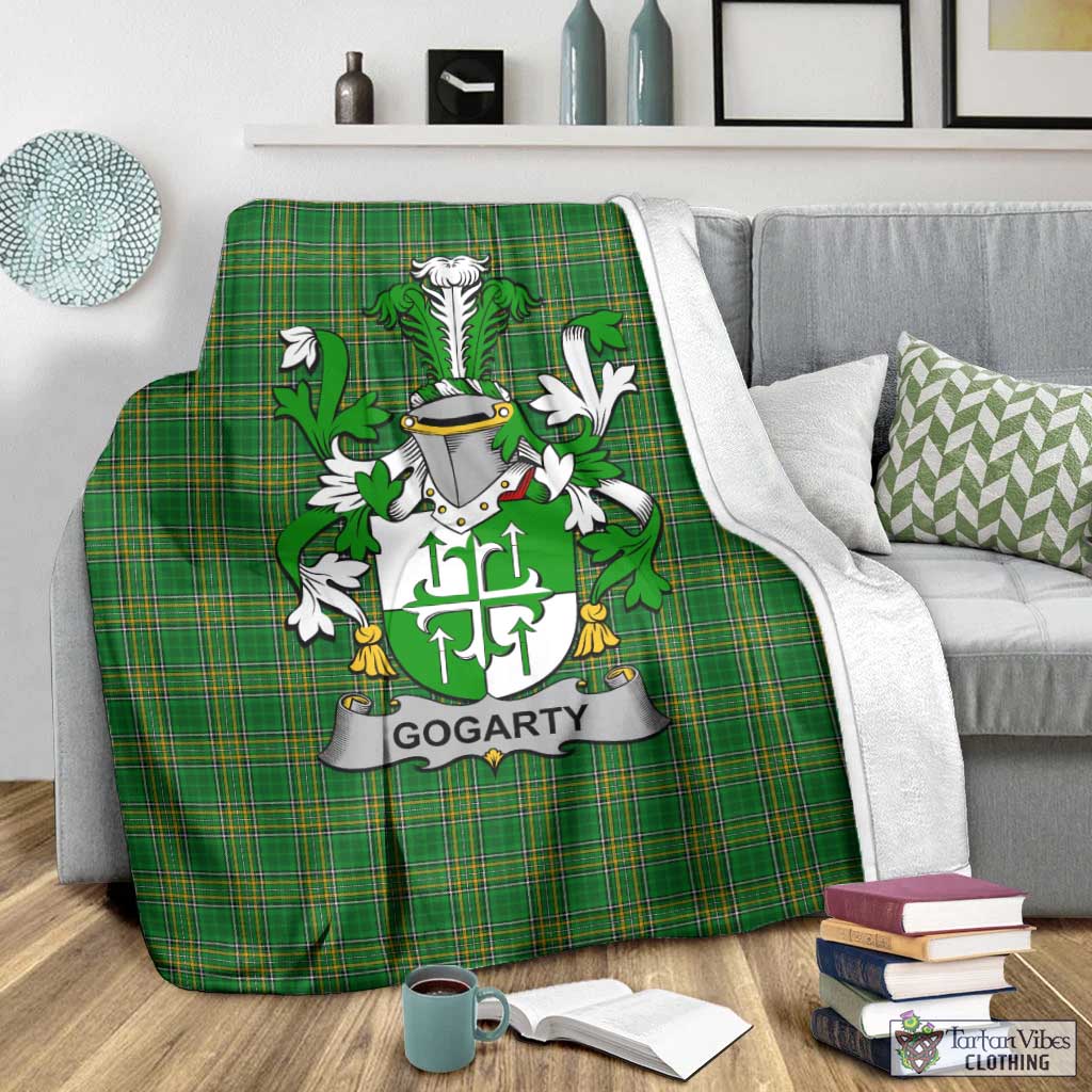 Gogarty Irish Clan Tartan Blanket with Coat of Arms - Tartan Vibes Clothing