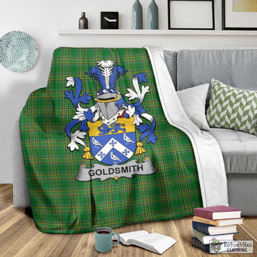 Goldsmith Irish Clan Tartan Blanket with Coat of Arms - Tartan Vibes Clothing