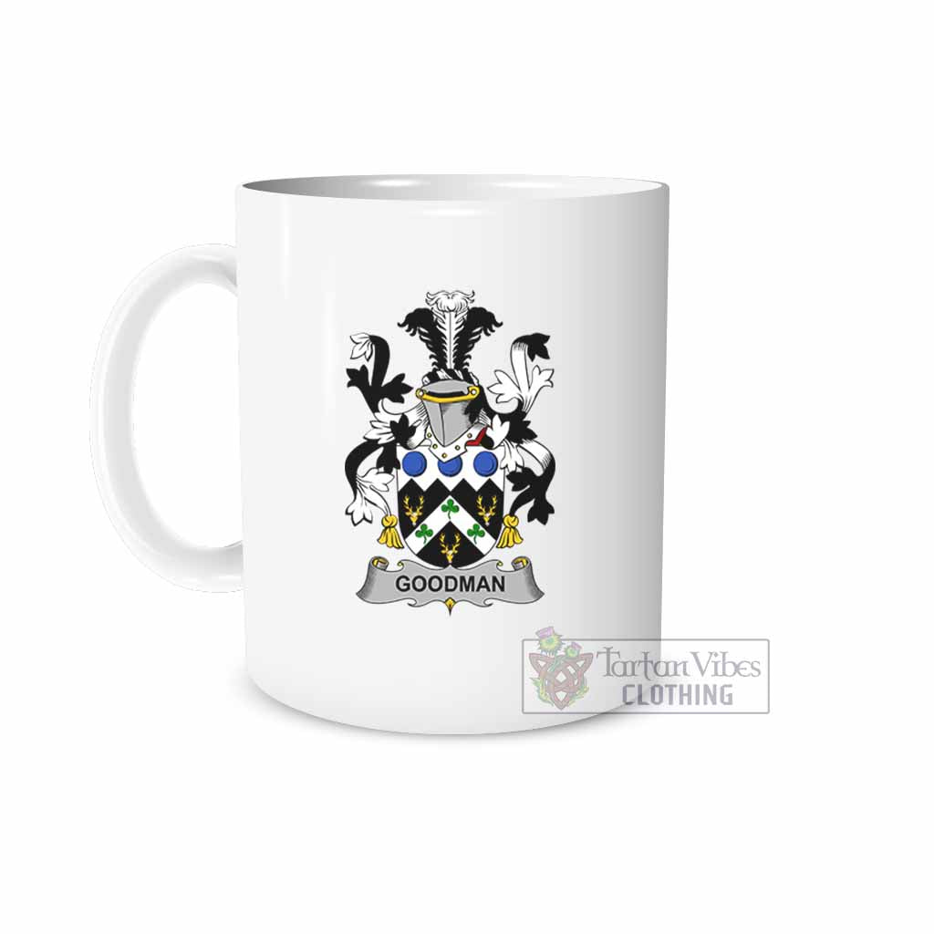 Goodman Irish Clan Coat of Arms Ceramic Mug White - 2D-tartanvibesclothing