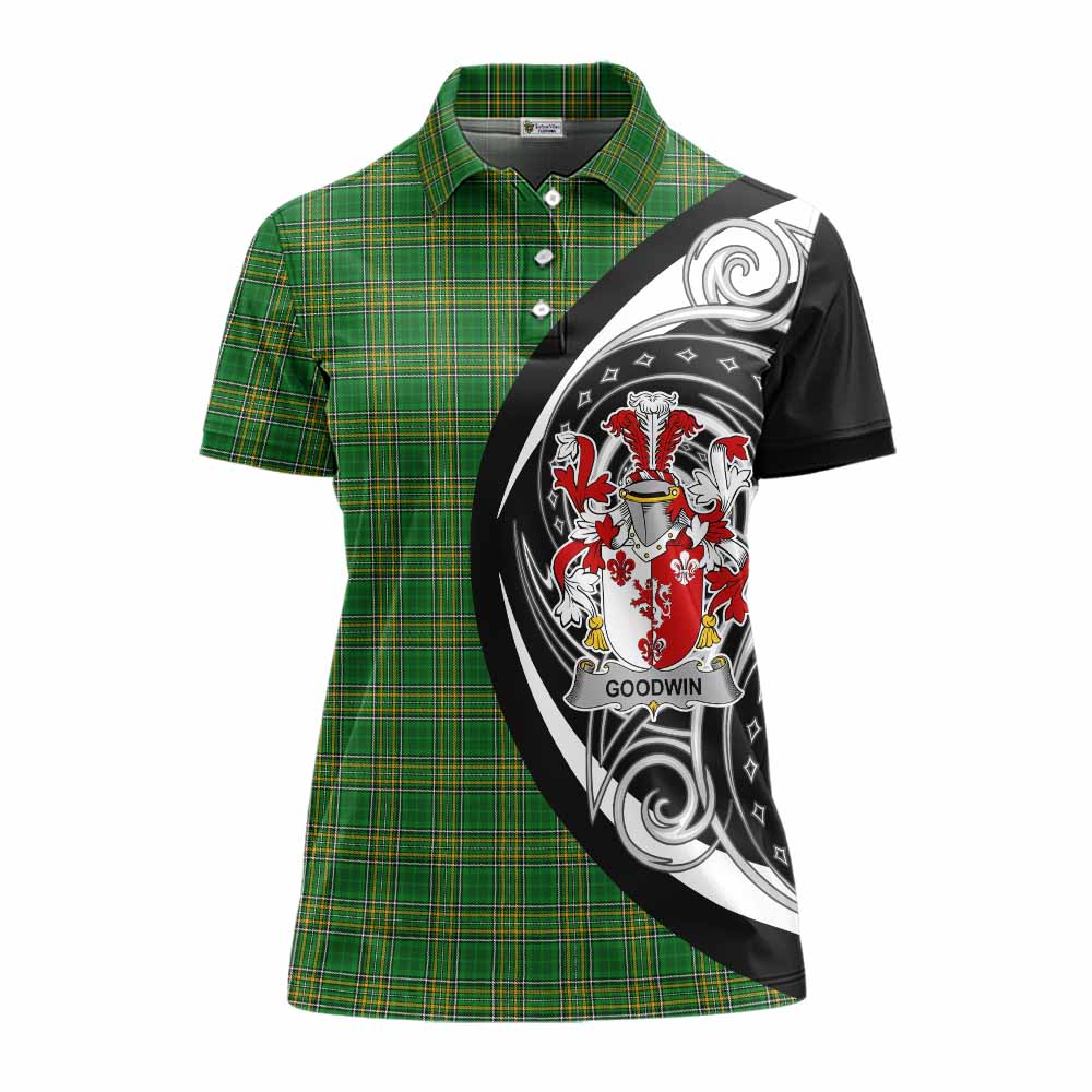 Goodwin Irish Clan Women's Polo Shirt Celtic Circle Style Women - Tartan Vibes Clothing