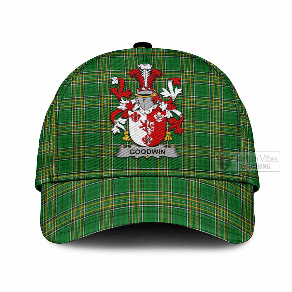 Tartan Vibes Clothing Goodwin Irish Clan Tartan Classic Cap with Coat of Arms