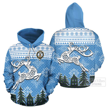 Gordon Clan Christmas Hoodie Celtic Reindeer Style