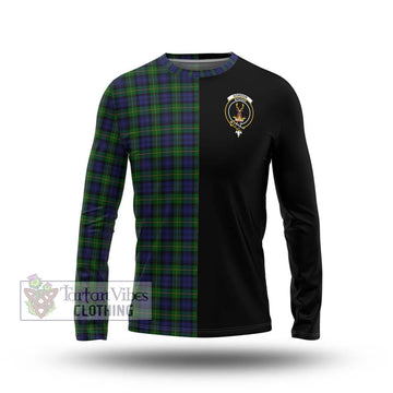 Gordon Tartan Long Sleeve T-Shirt with Family Crest and Half Of Me Style