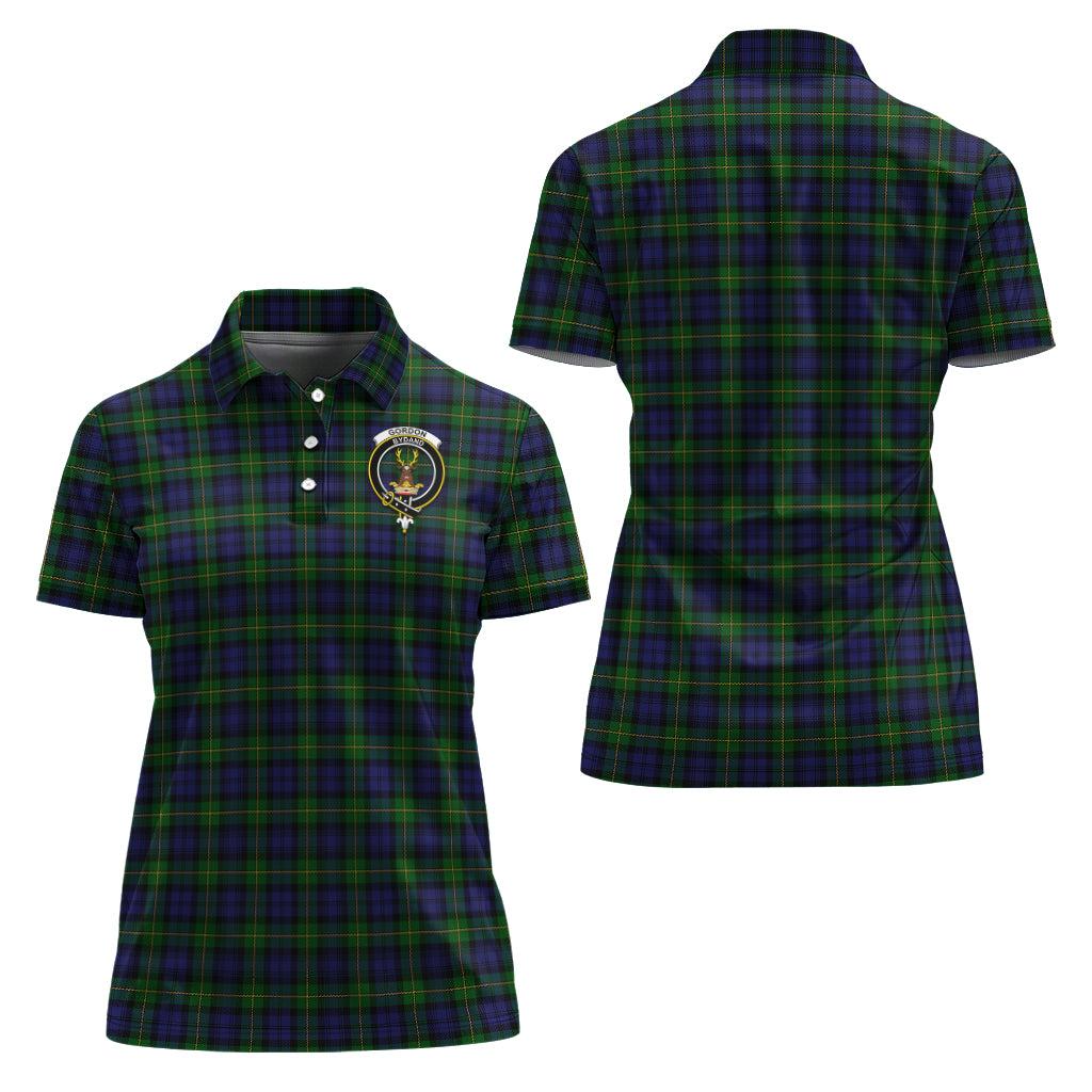 Gordon Tartan Polo Shirt with Family Crest For Women Women - Tartan Vibes Clothing