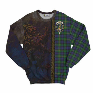 Gordon Tartan Family Crest Sweatshirt Alba Gu Brath Be Brave Lion Ancient Style Unisex - Tartan Vibes Clothing