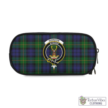 Gordon Tartan Pen and Pencil Case with Family Crest