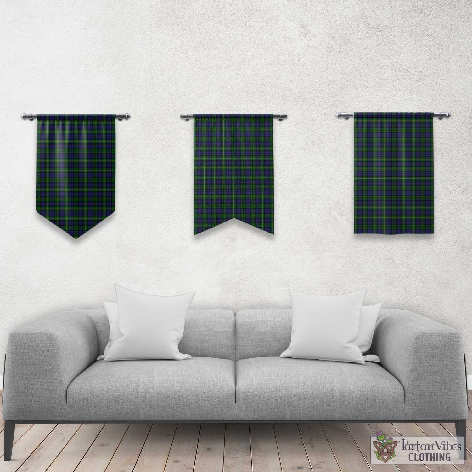 Tartan Vibes Clothing Gordon Tartan Gonfalon, Tartan Banner