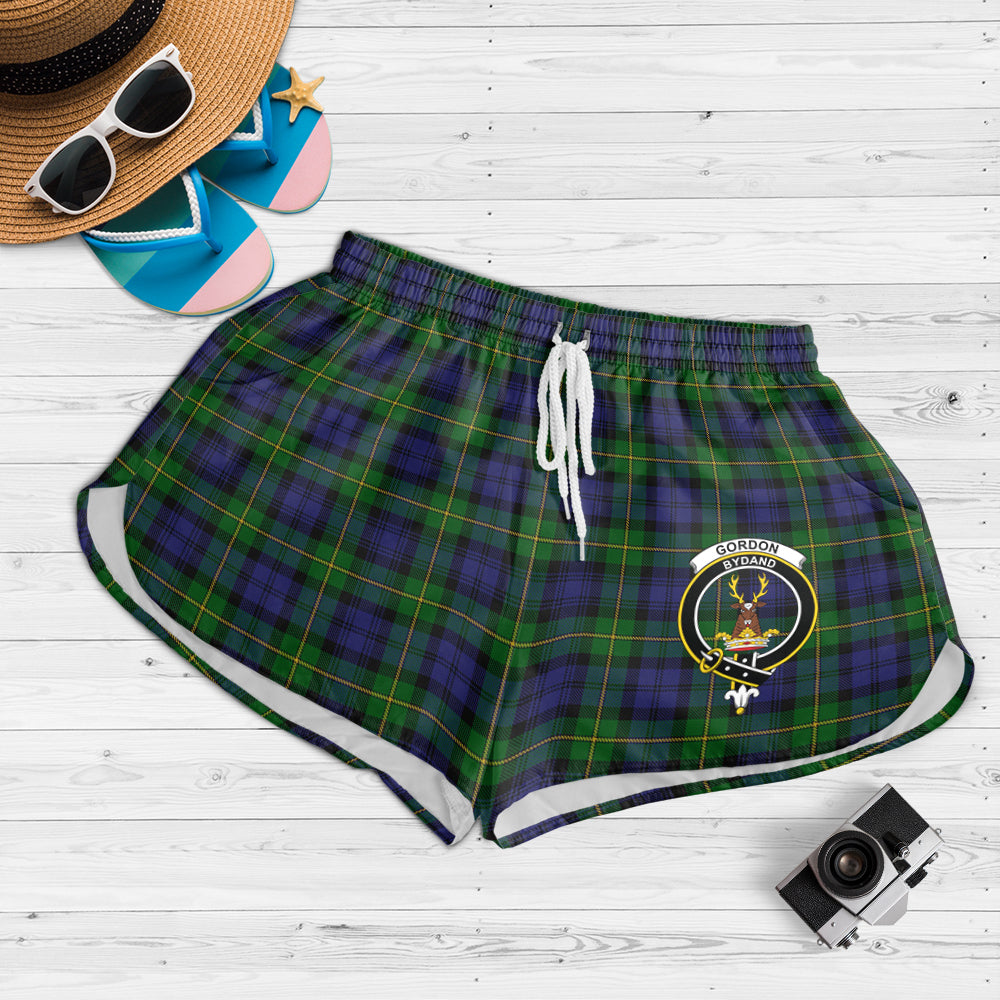 gordon-tartan-womens-shorts-with-family-crest