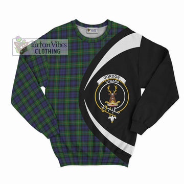 Gordon Tartan Sweatshirt with Family Crest Circle Style