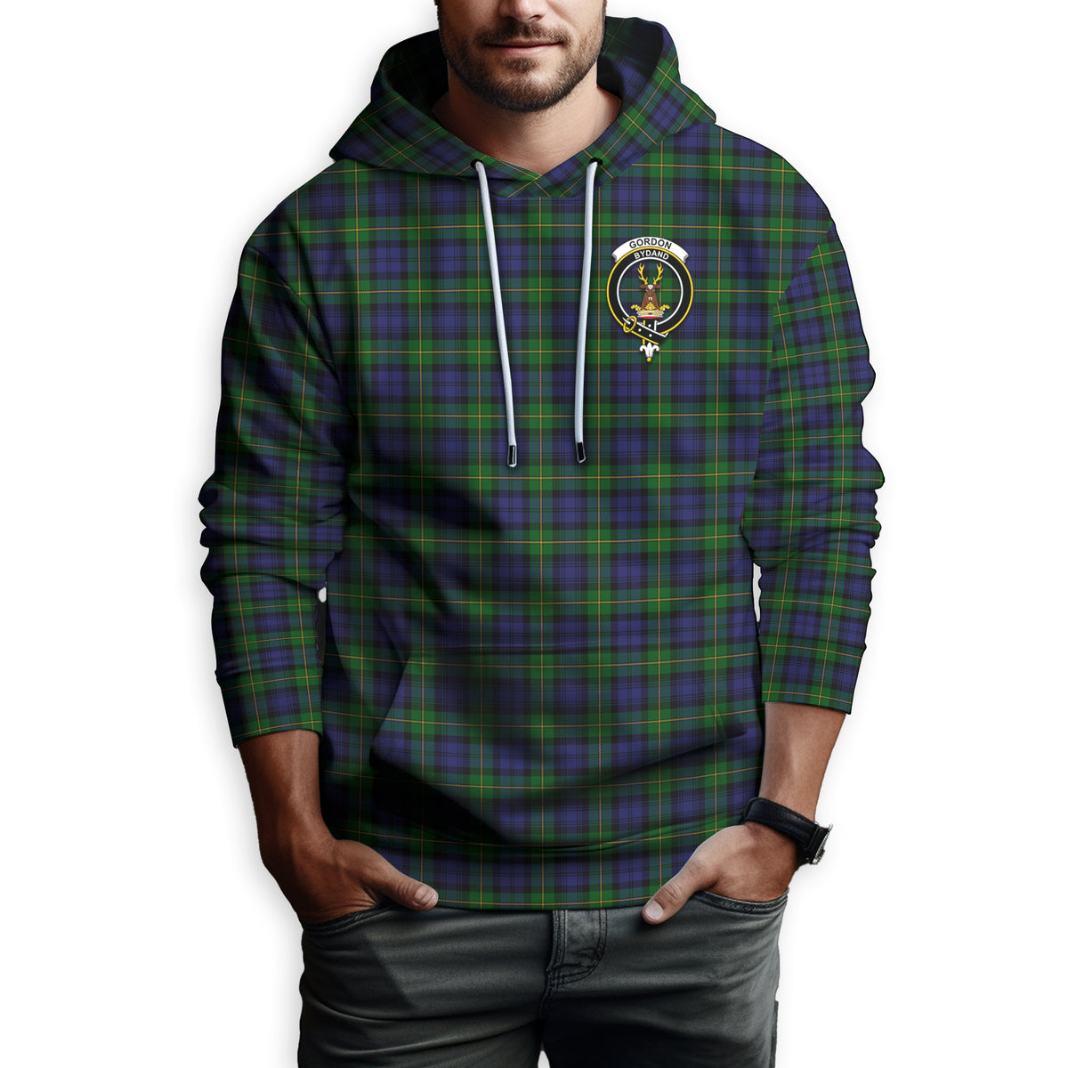 Gordon Tartan Hoodie with Family Crest Zip Hoodie - Tartan Vibes Clothing