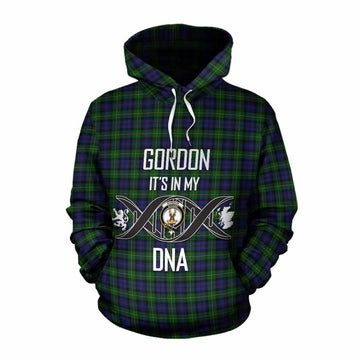 Gordon Tartan Cotton Hoodie with Family Crest DNA In Me Style Pullover Hoodie XS - Tartan Vibes Clothing