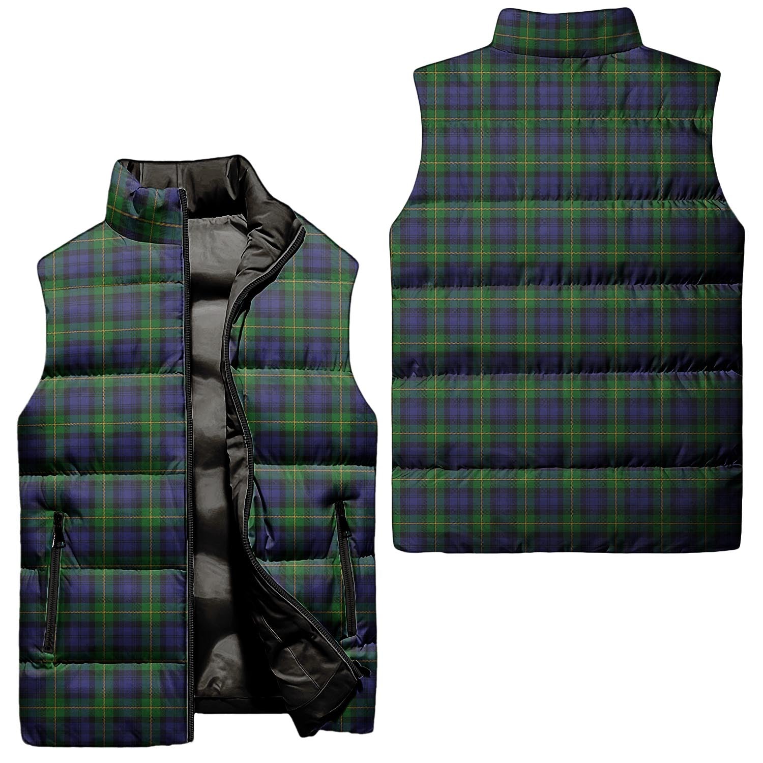 Gordon Tartan Sleeveless Puffer Jacket Unisex - Tartanvibesclothing