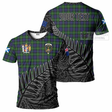 Gordon Crest Tartan T-Shirt with New Zealand Silver Fern Half Style