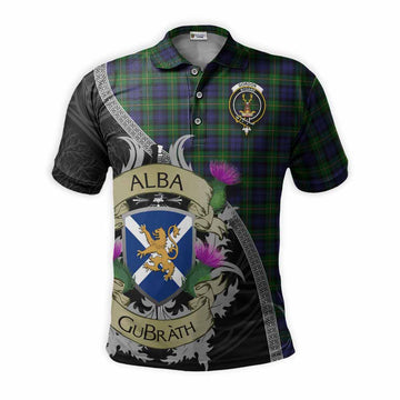 Gordon Tartan Family Crest Polo Shirt Lion Rampant Royal Thistle Shield Celtic Inspired Kid - Tartan Vibes Clothing