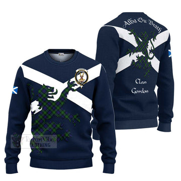 Gordon Tartan Lion Rampant Ugly Sweater Proudly Display Your Heritage with Alba Gu Brath and Clan Name