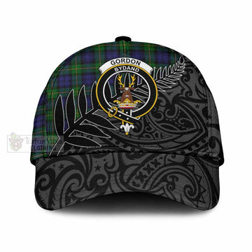 Gordon Tartan Classic Cap with New Zealand Silver Fern Half Style