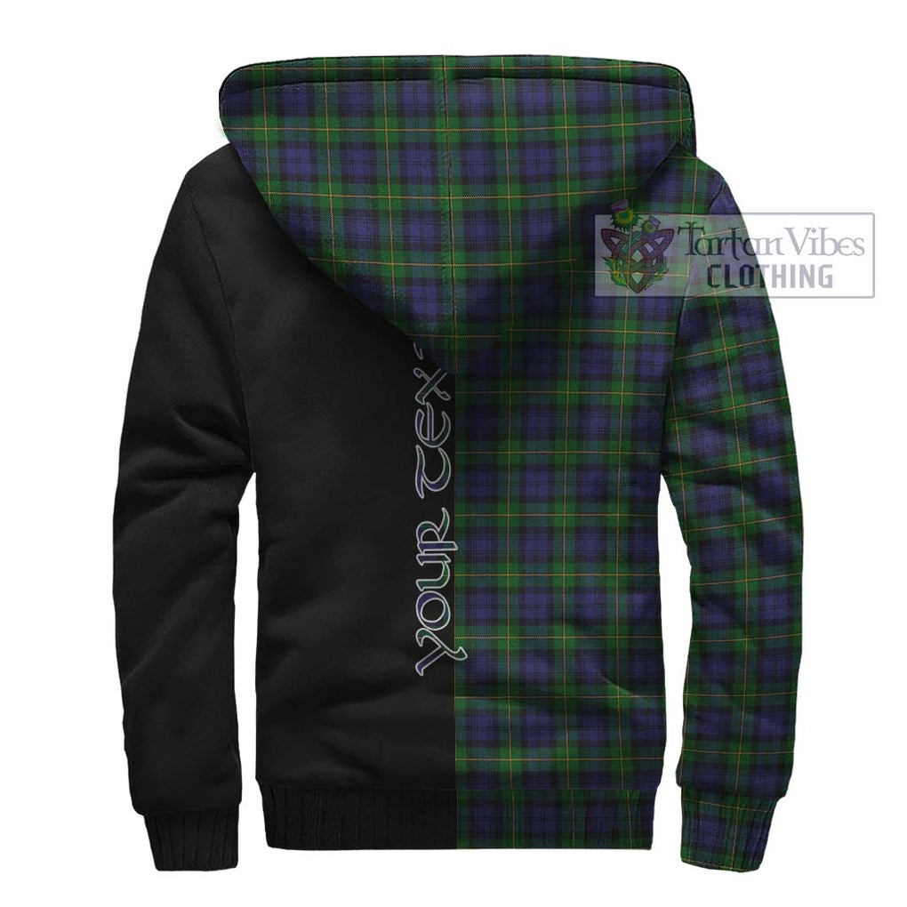 Gordon Tartan Sherpa Hoodie with Family Crest and Half Of Me Style - Tartanvibesclothing Shop