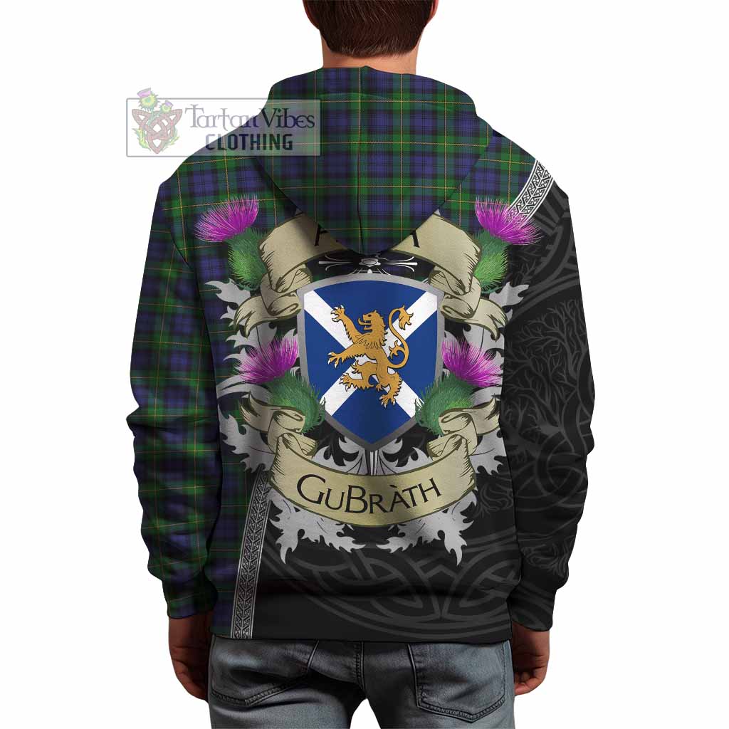 Gordon Tartan Family Crest Hoodie Lion Rampant Royal Thistle Shield Celtic Inspired - Tartan Vibes Clothing