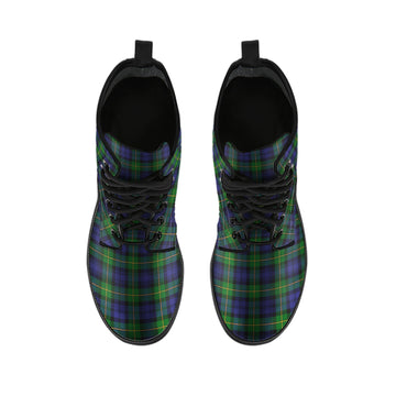 Gordon Tartan Leather Boots