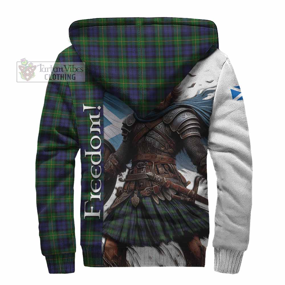 Tartan Vibes Clothing Gordon Crest Tartan Sherpa Hoodie Inspired by the Freedom of Scottish Warrior