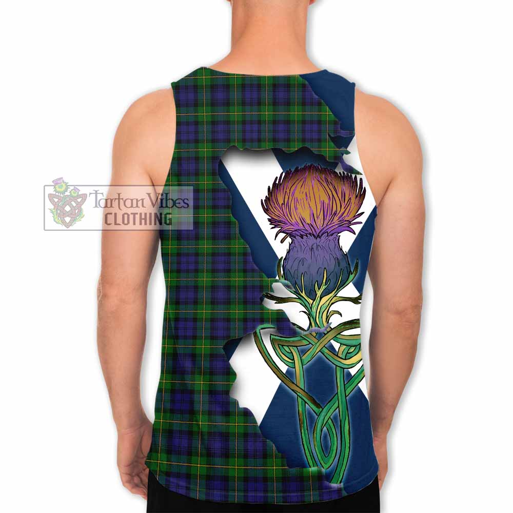 Gordon Tartan Family Crest Men's Tank Top Scottish Thistle Celtic Inspired - Tartan Vibes Clothing