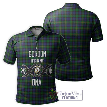 Gordon Tartan Polo Shirt with Family Crest DNA In Me Style