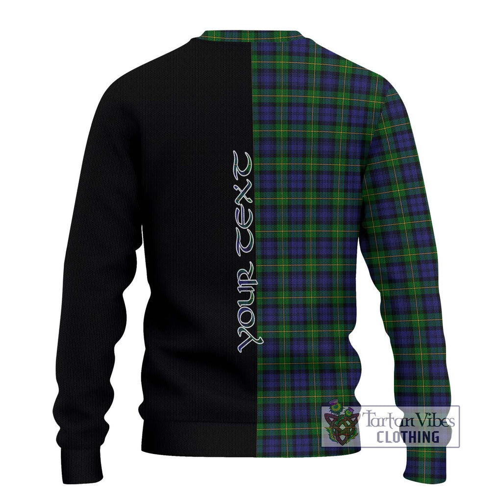 Gordon Tartan Knitted Sweater with Family Crest and Half Of Me Style - Tartanvibesclothing Shop