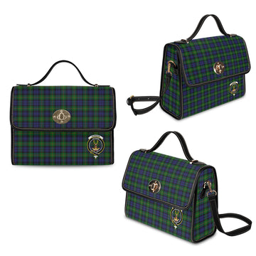 Gordon Tartan Waterproof Canvas Bag with Family Crest