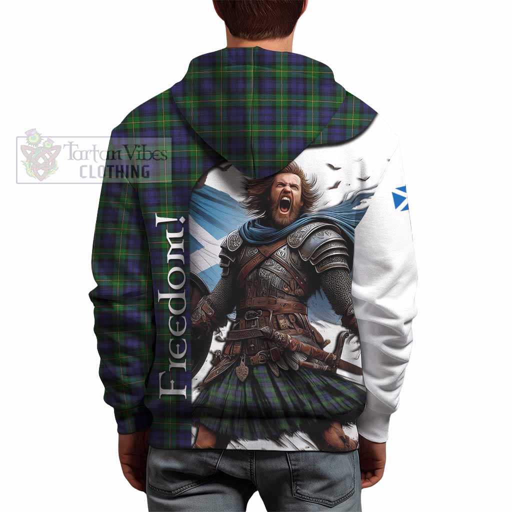 Tartan Vibes Clothing Gordon Crest Tartan Hoodie Inspired by the Freedom of Scottish Warrior