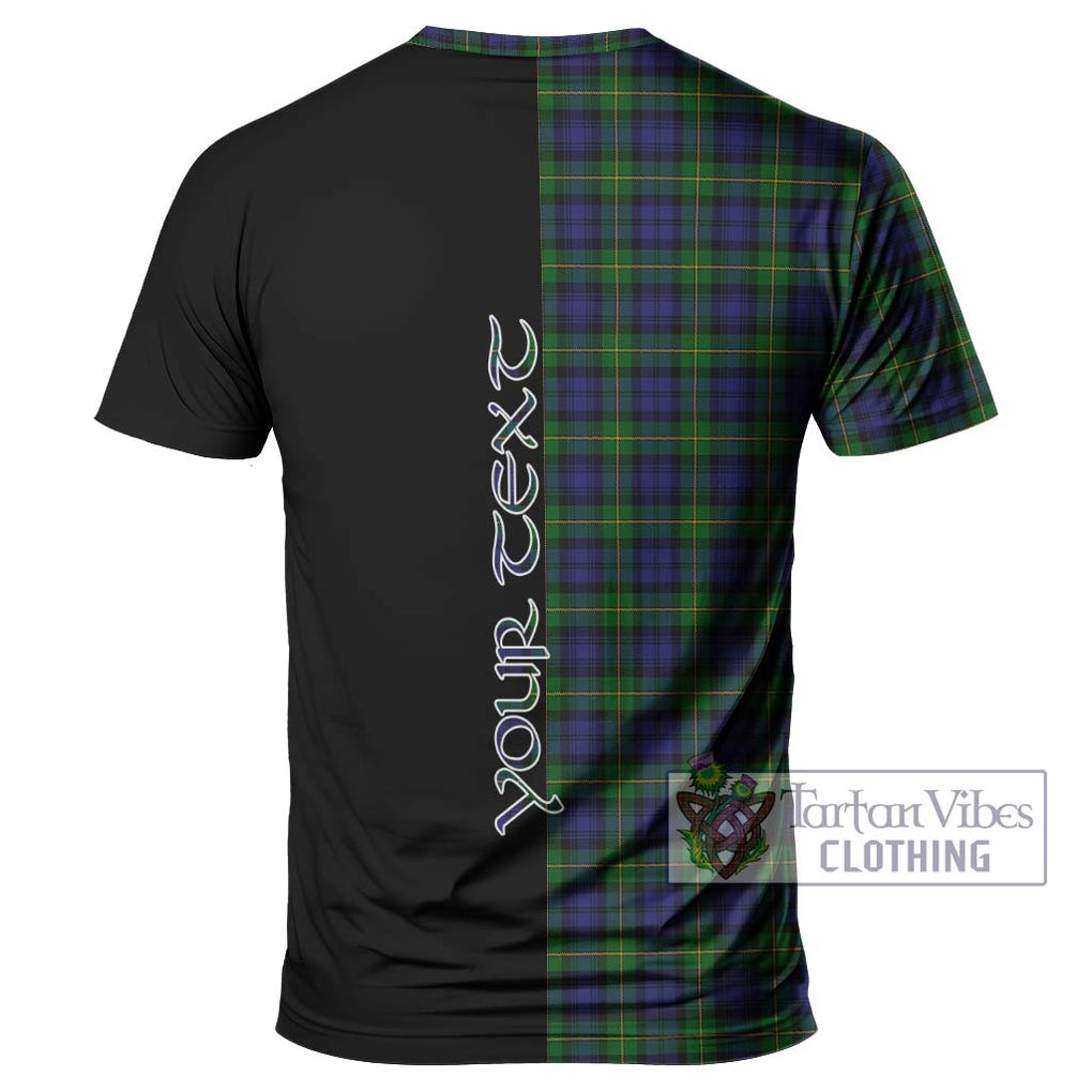 Gordon Tartan T-Shirt with Family Crest and Half Of Me Style - Tartanvibesclothing Shop