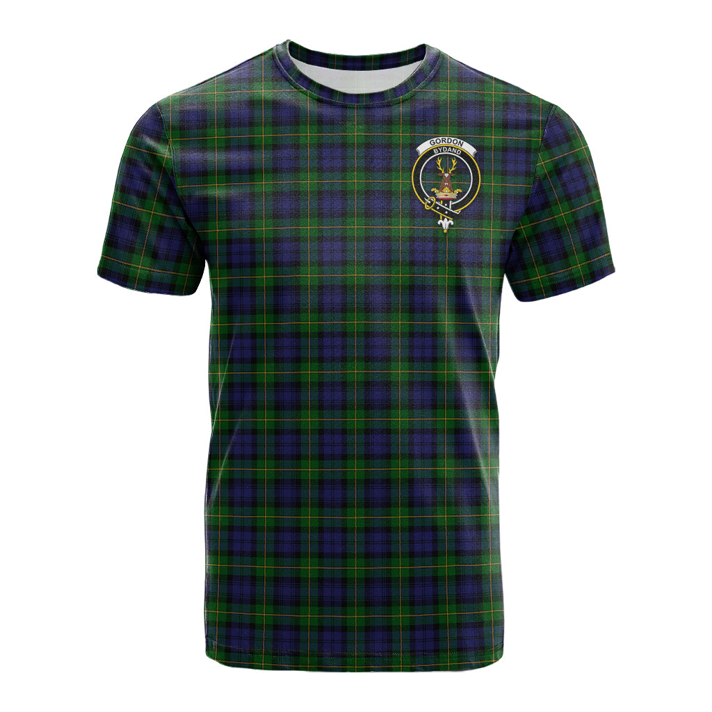 Gordon Tartan T-Shirt with Family Crest - Tartan Vibes Clothing