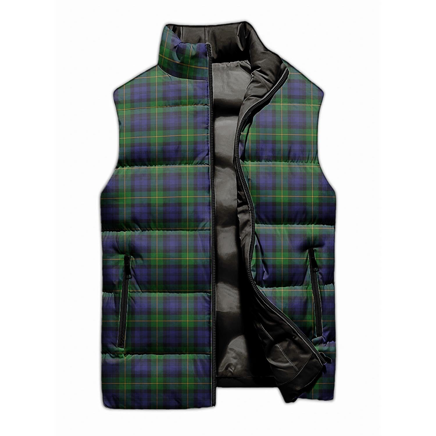 Gordon Tartan Sleeveless Puffer Jacket - Tartanvibesclothing