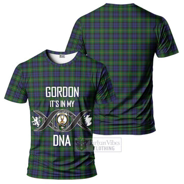 Gordon Tartan T-Shirt with Family Crest DNA In Me Style