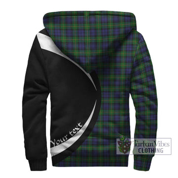 Gordon Tartan Sherpa Hoodie with Family Crest Circle Style