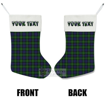 Gordon Tartan Christmas Stocking with Personalized Text