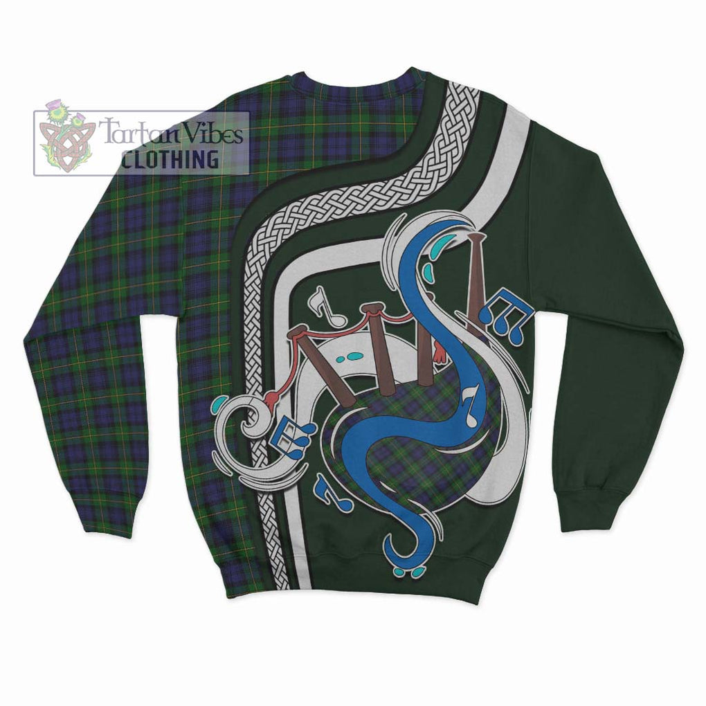 Tartan Vibes Clothing Gordon Tartan Sweatshirt with Epic Bagpipe Style