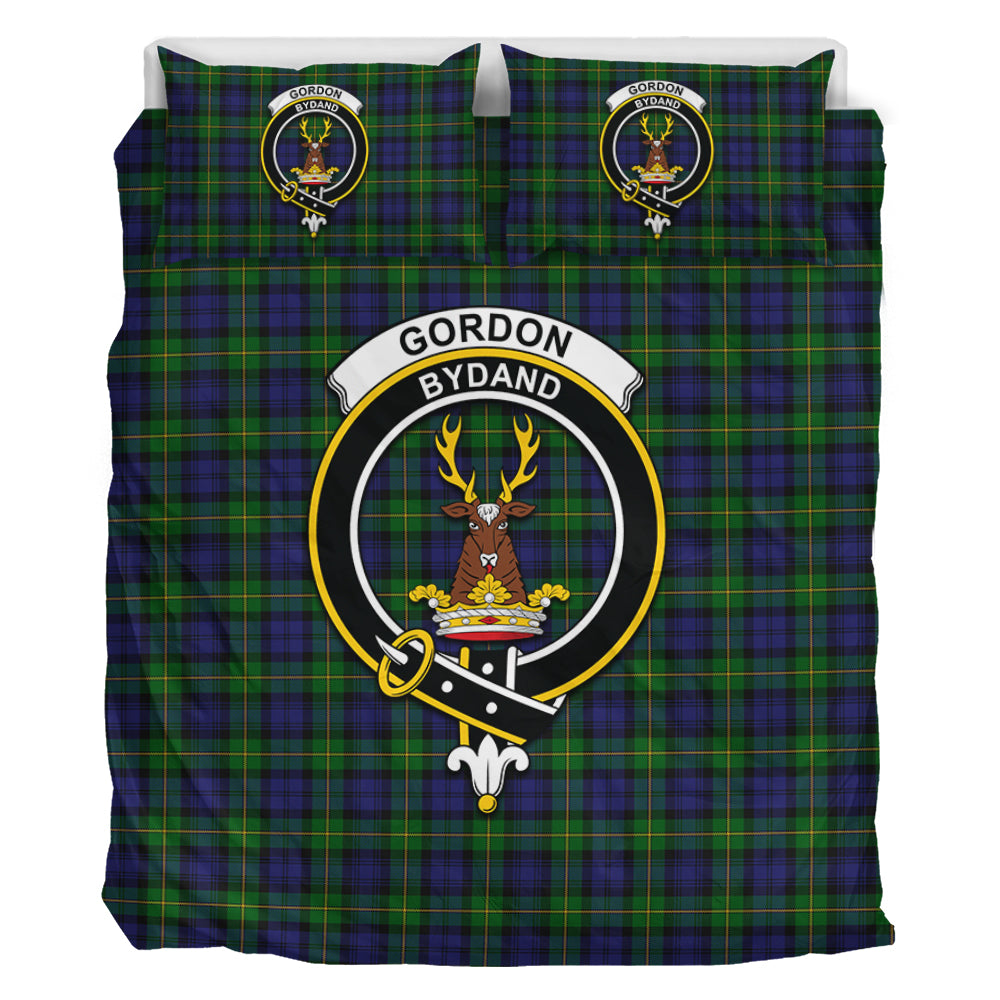 Gordon Tartan Bedding Set with Family Crest - Tartan Vibes Clothing