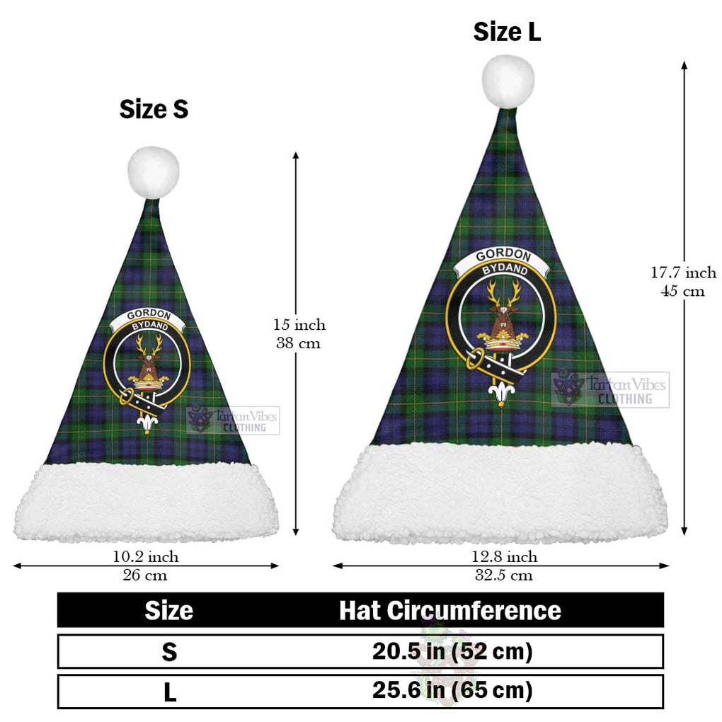 Tartan Vibes Clothing Gordon Tartan Christmas Santa Hats with Family Crest